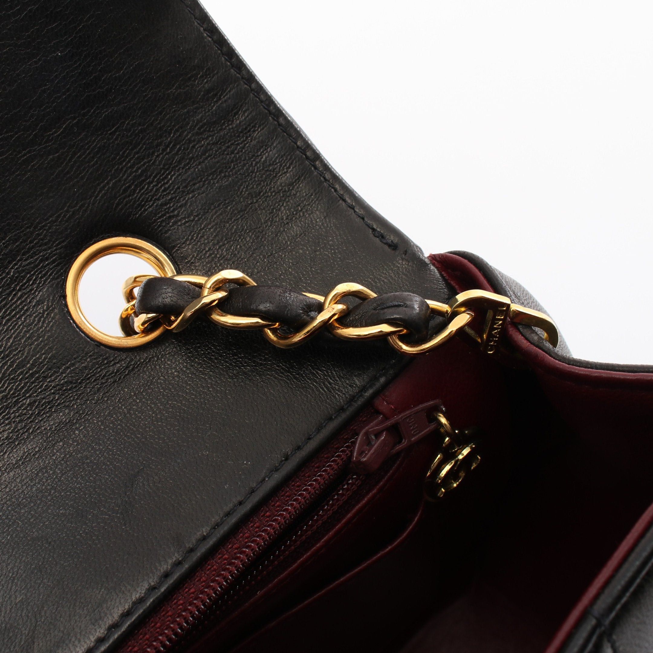 Chanel Chanel Matelasse Diana Flap Chain Shoulder Bag Lambskin Black Gold Hardware Size ONE SIZE - 11 Thumbnail