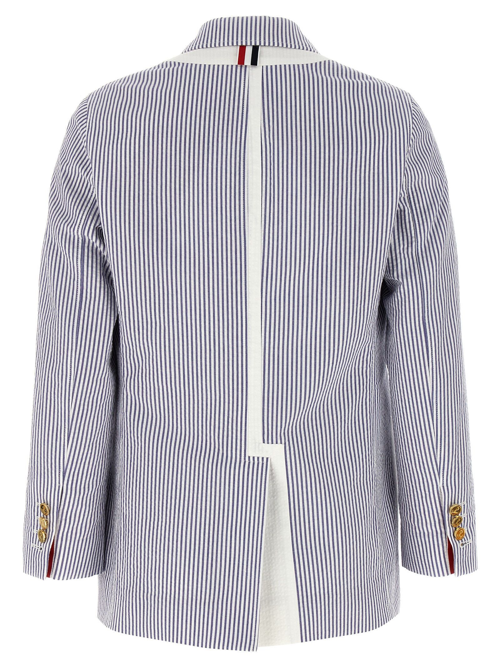 Thom Browne Single-Breasted Seersucker Blazer Size M / US 6-8 / IT 42-44 - 2 Thumbnail