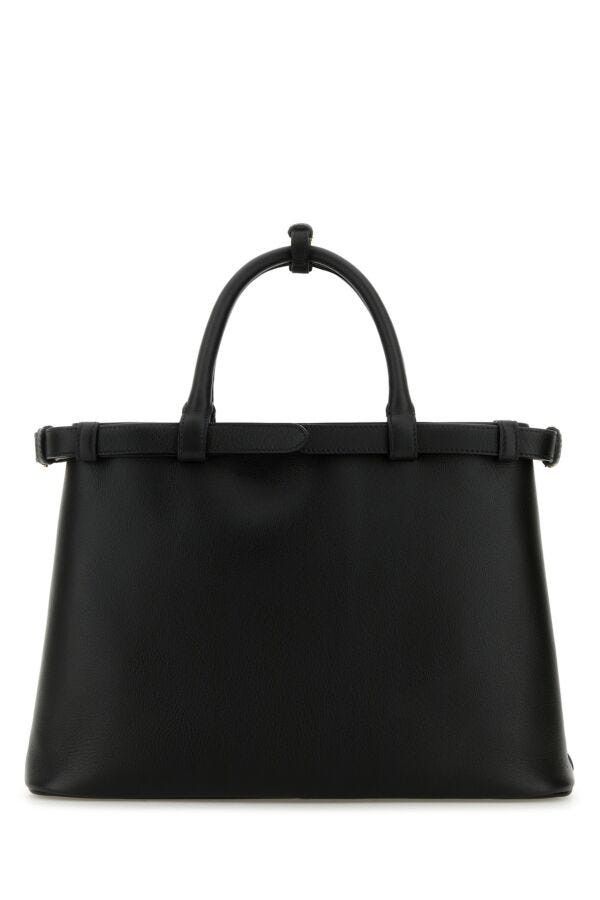 Prada Black Leather Medium Prada Buckle Handbag Size ONE SIZE - 5 Thumbnail