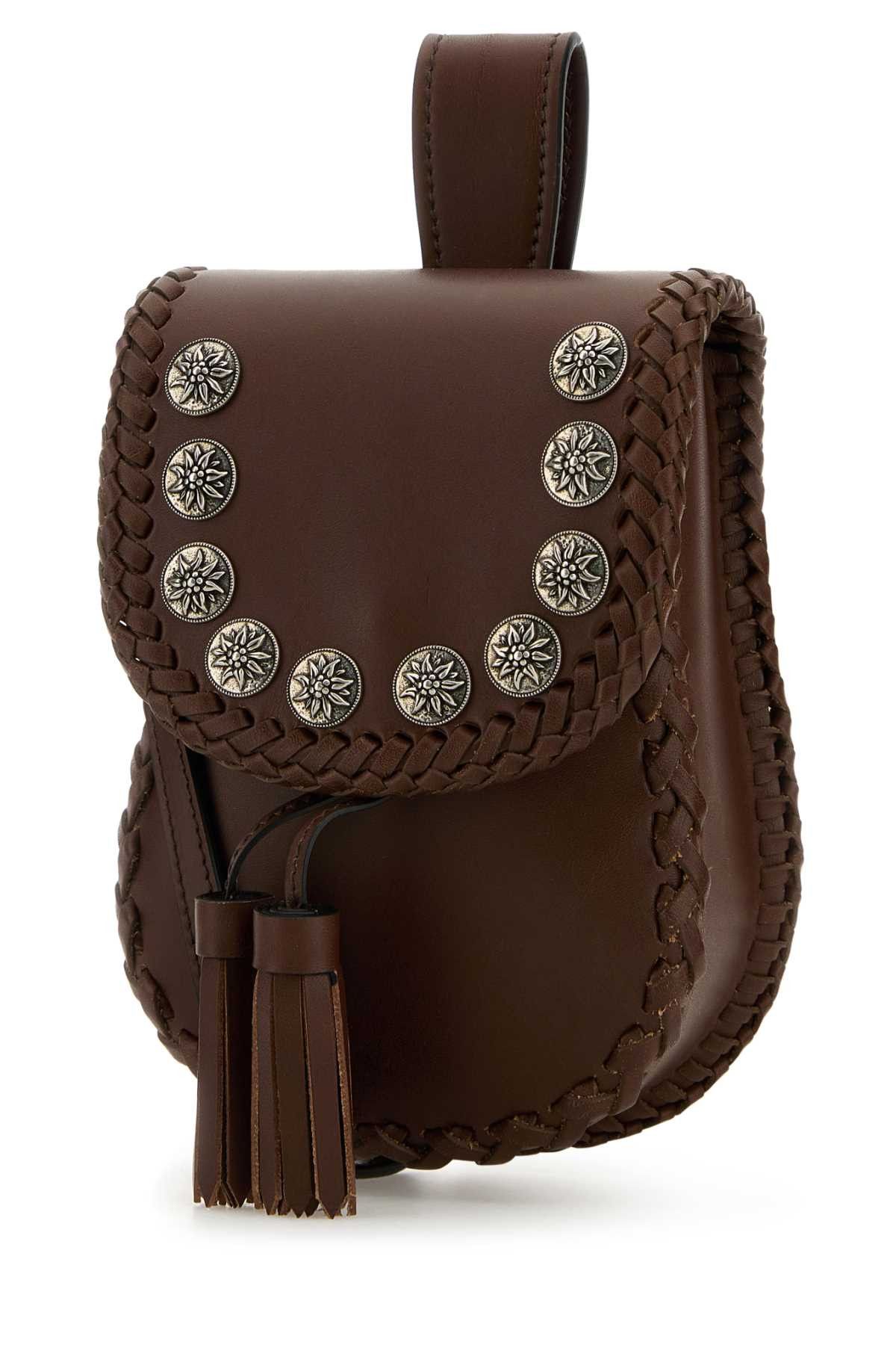 Prada Brown Leather Crossbody Bag Size ONE SIZE - 2 Thumbnail