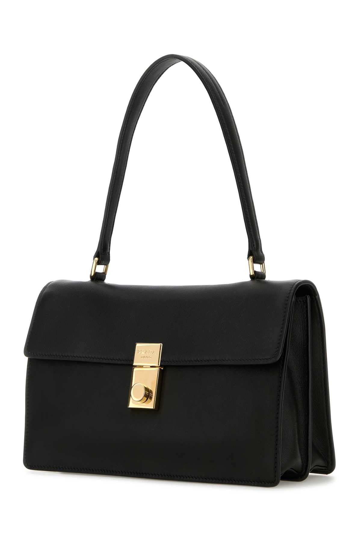 Prada Black Leather Handbag Size ONE SIZE - 2 Thumbnail