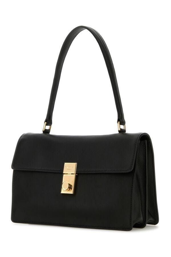 Prada Black Leather Handbag Size ONE SIZE - 4 Thumbnail