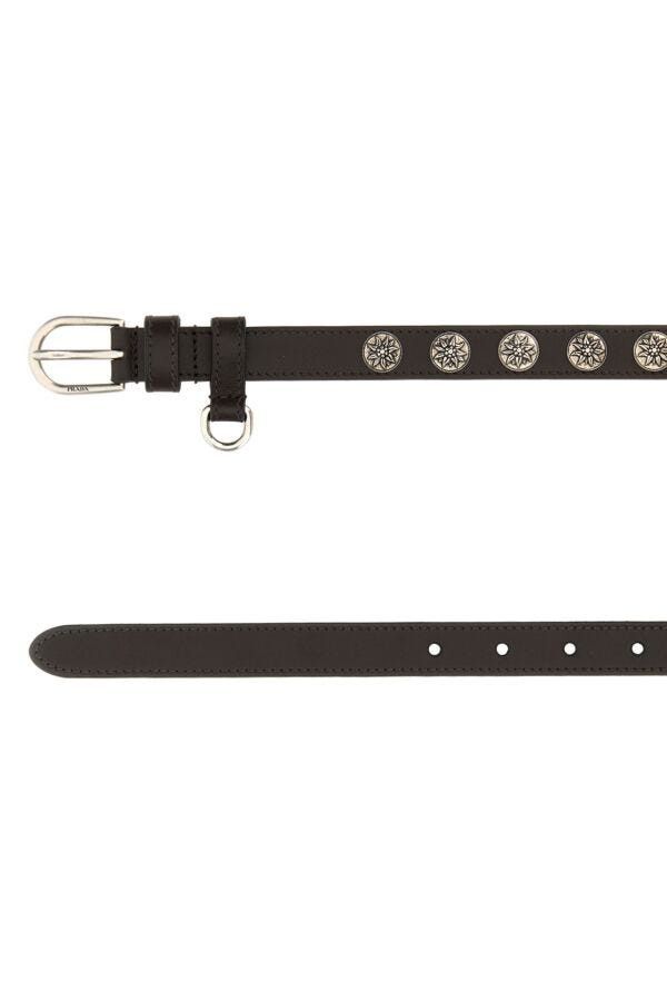 Prada Chocolate Leather Belt Size ONE SIZE - 4 Thumbnail