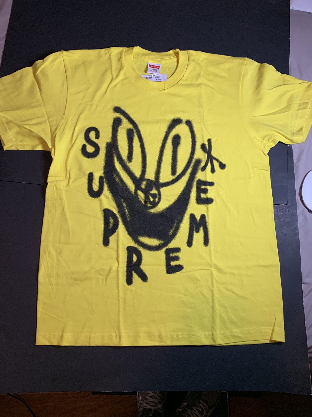 Supreme smile tee yellow online