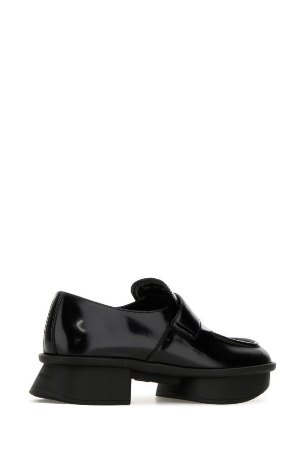 Prada Black Leather Equal Loafers Size US 8 / IT 38 - 5 Thumbnail