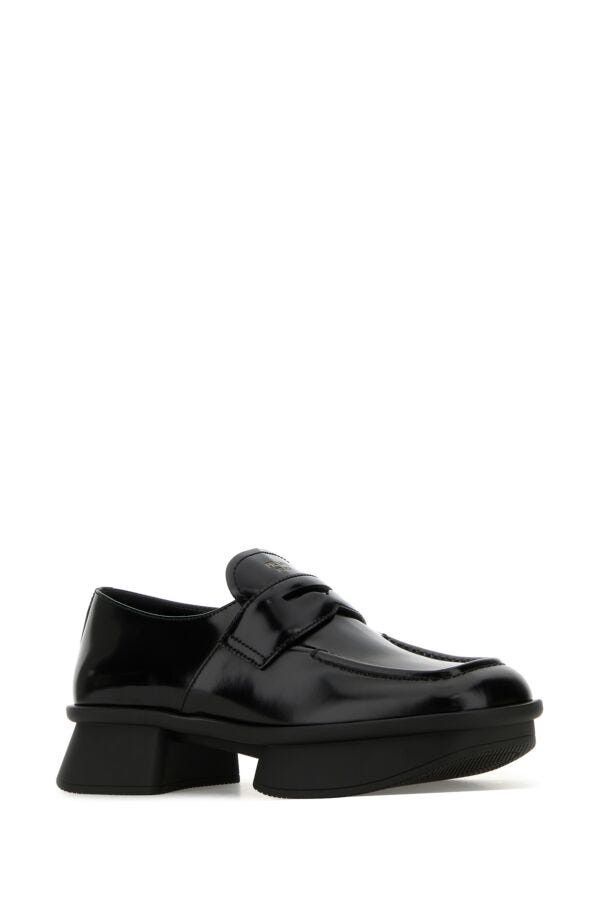 Prada Black Leather Equal Loafers Size US 8.5 / IT 38.5 - 4 Thumbnail