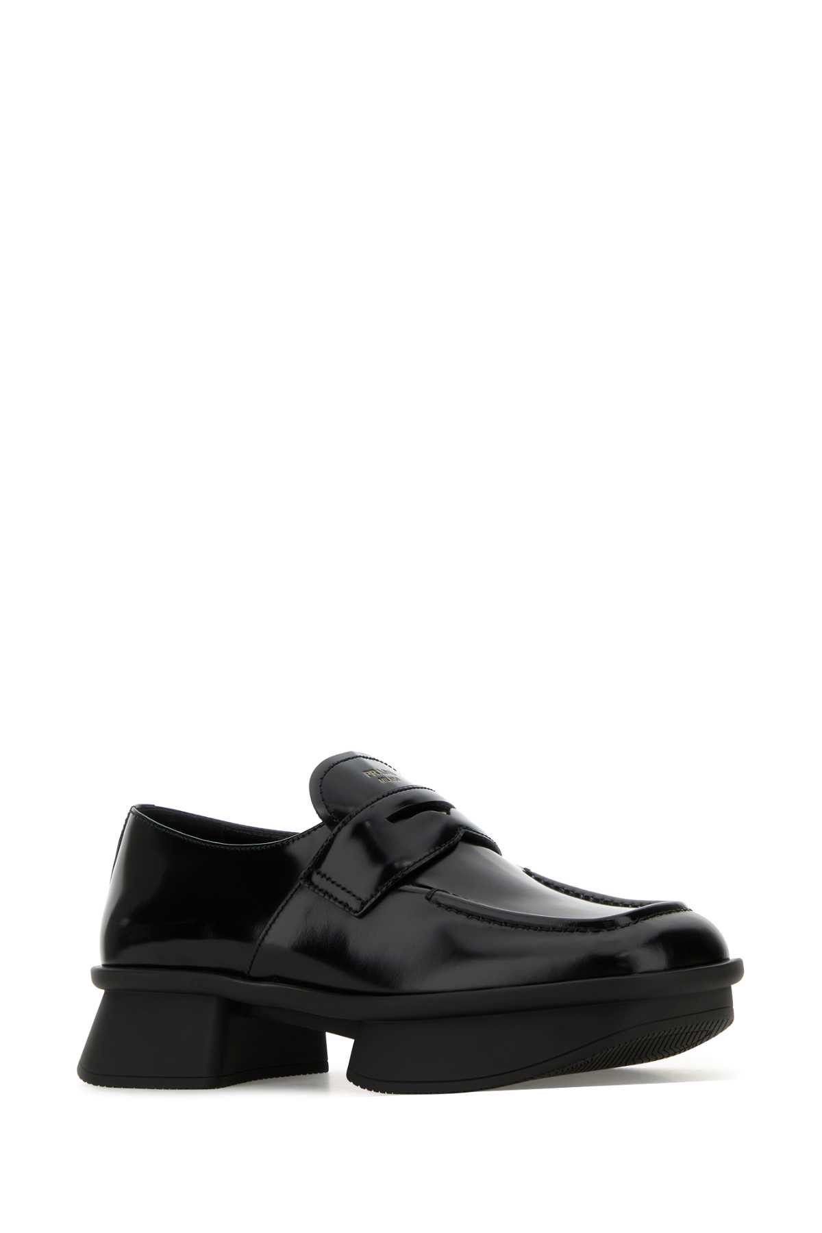 Prada Black Leather Equal Loafers Size US 8.5 / IT 38.5 - 2 Thumbnail