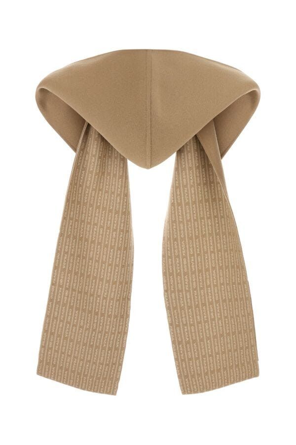 Prada Camel Wool Scarf Size ONE SIZE - 4 Thumbnail