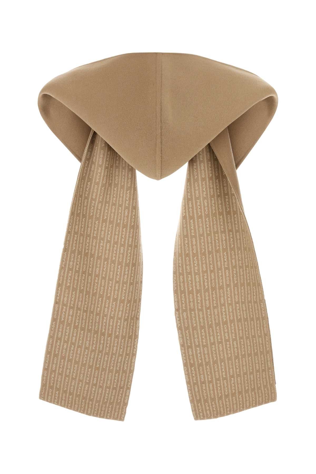 Prada Camel Wool Scarf Size ONE SIZE - 2 Thumbnail