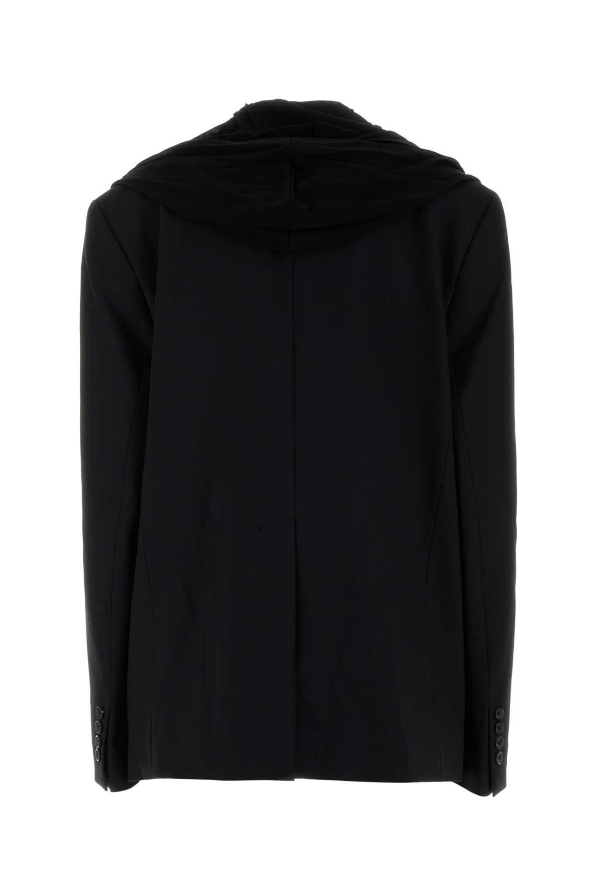 Y/Project Black Stretch Twill Oversize Blazer Size XXS / US 00 / IT 34 - 2 Thumbnail