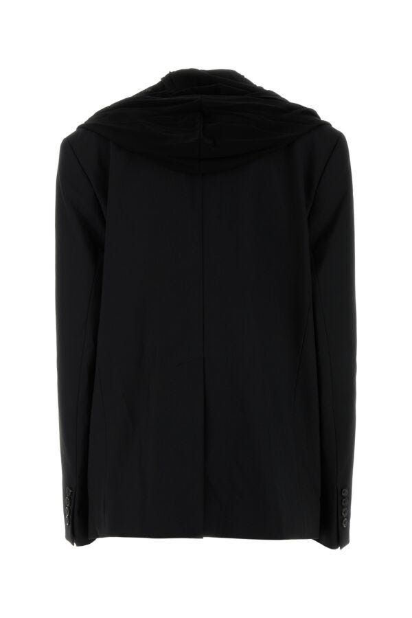 Y/Project Black Stretch Twill Oversize Blazer Size XXS / US 00 / IT 34 - 4 Thumbnail