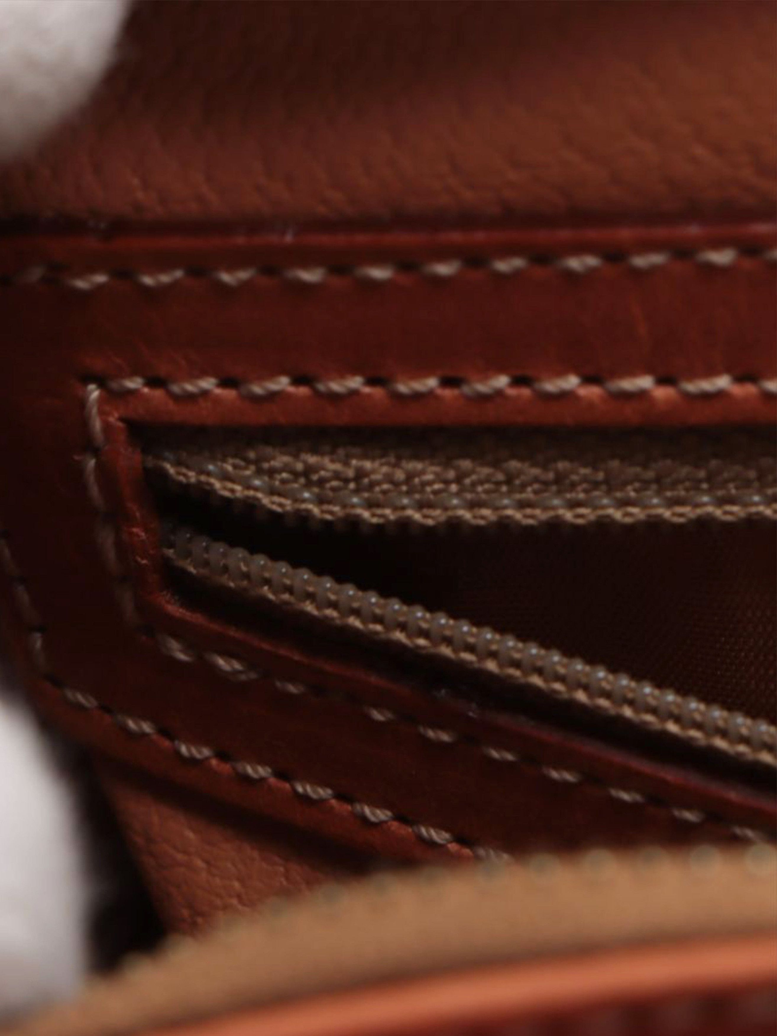 Brown Macadam PVC and leather bag