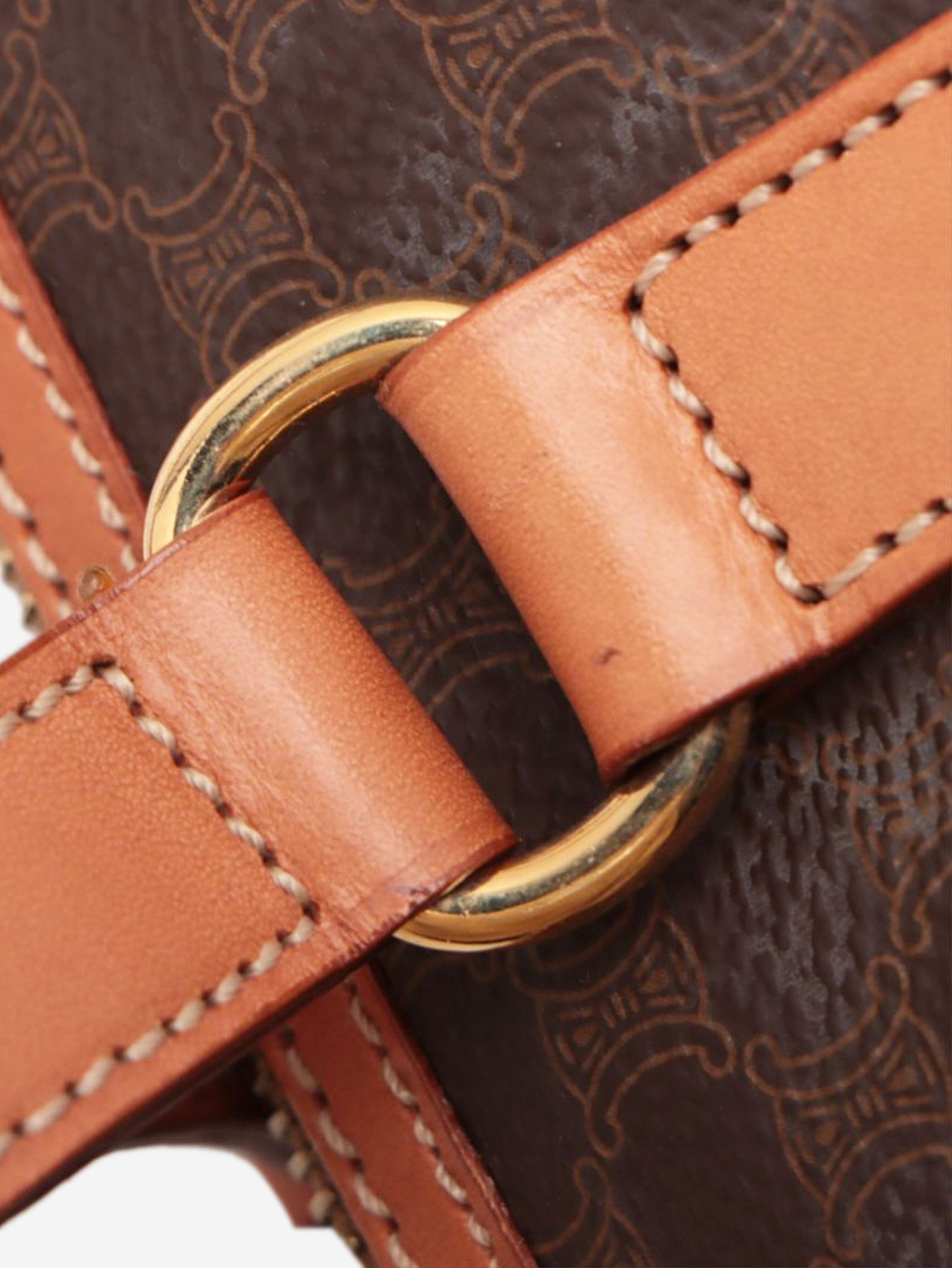 Brown Macadam PVC and leather bag