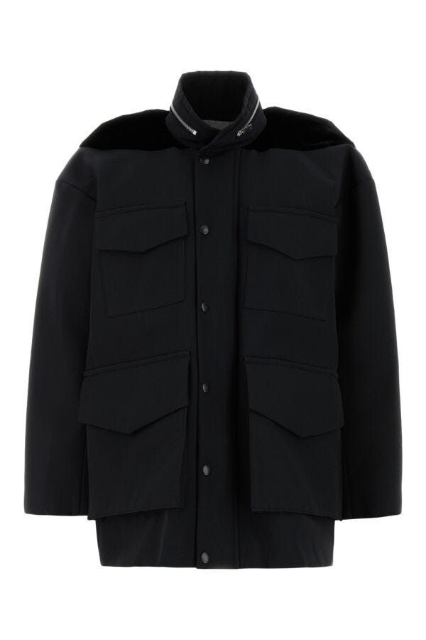 Sacai Black Grosgrain Oversize Jacket Size M / US 6-8 / IT 42-44 - 3 Thumbnail