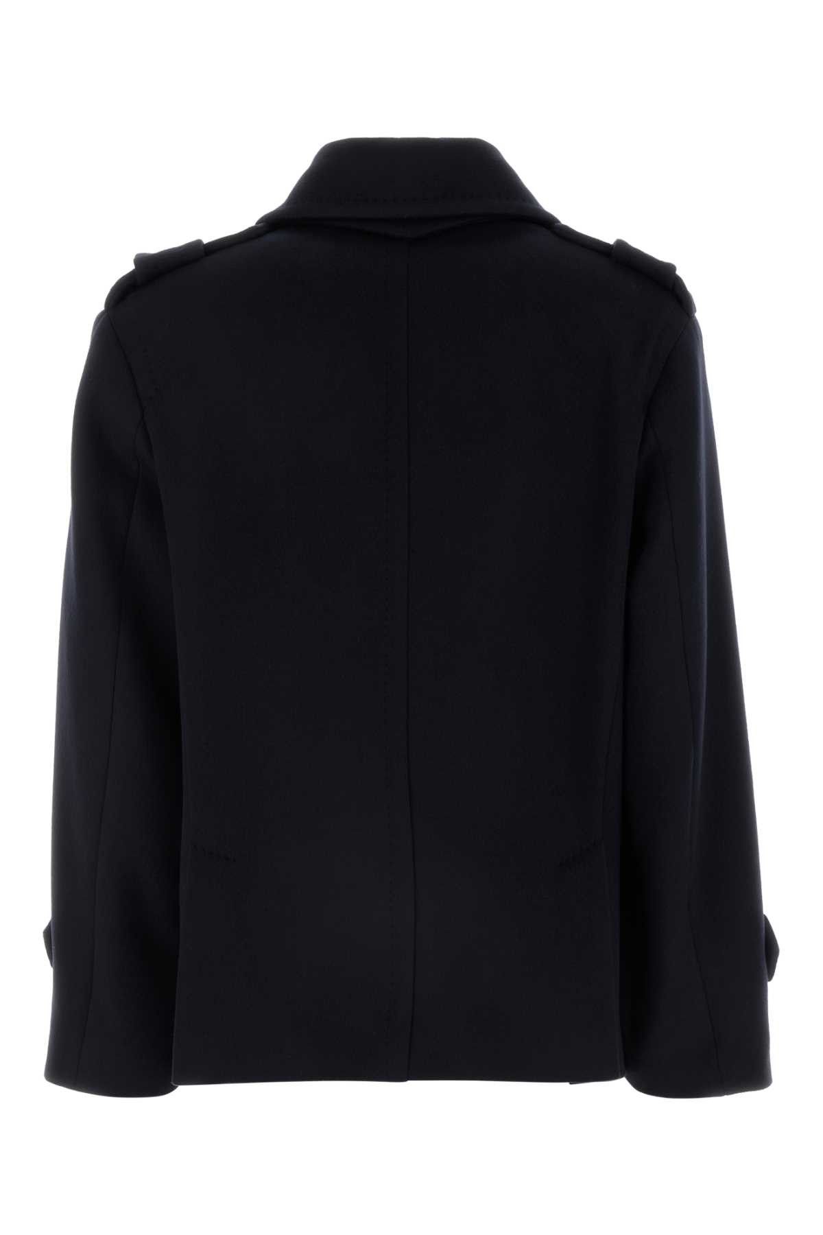 Max Mara Dark Blue Wool Blend Laveno Coat Size S / US 4 / IT 40 - 2 Thumbnail