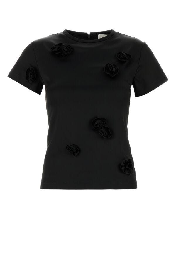 Sportmax Black Satin Mendoza T-Shirt Size M / US 6-8 / IT 42-44 - 3 Thumbnail