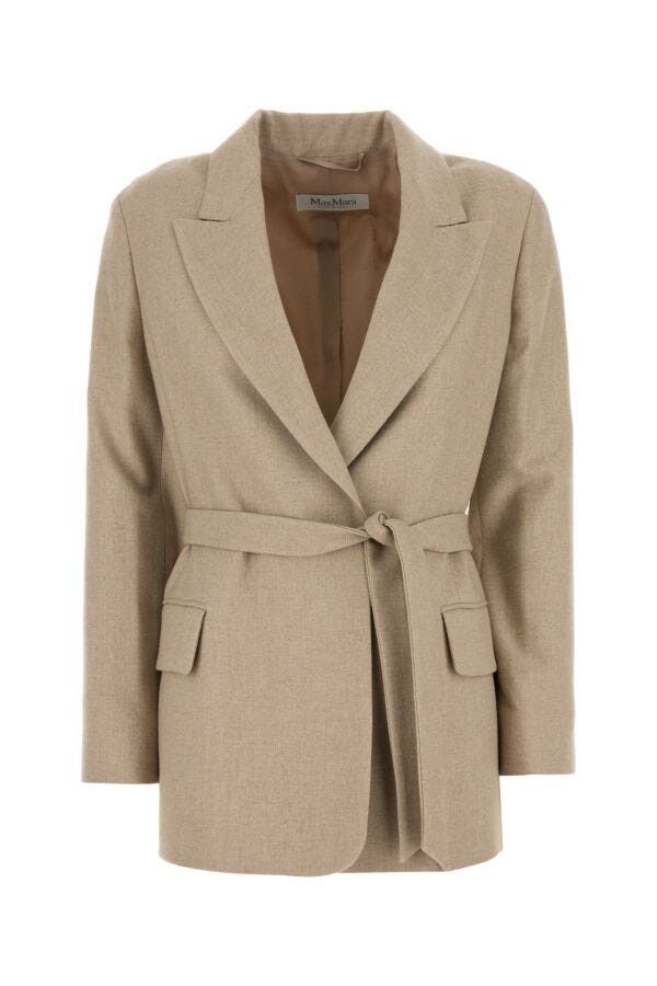 Max Mara Cappuccino Wool Blend Randers Blazer Size M / US 6-8 / IT 42-44 - 3 Thumbnail
