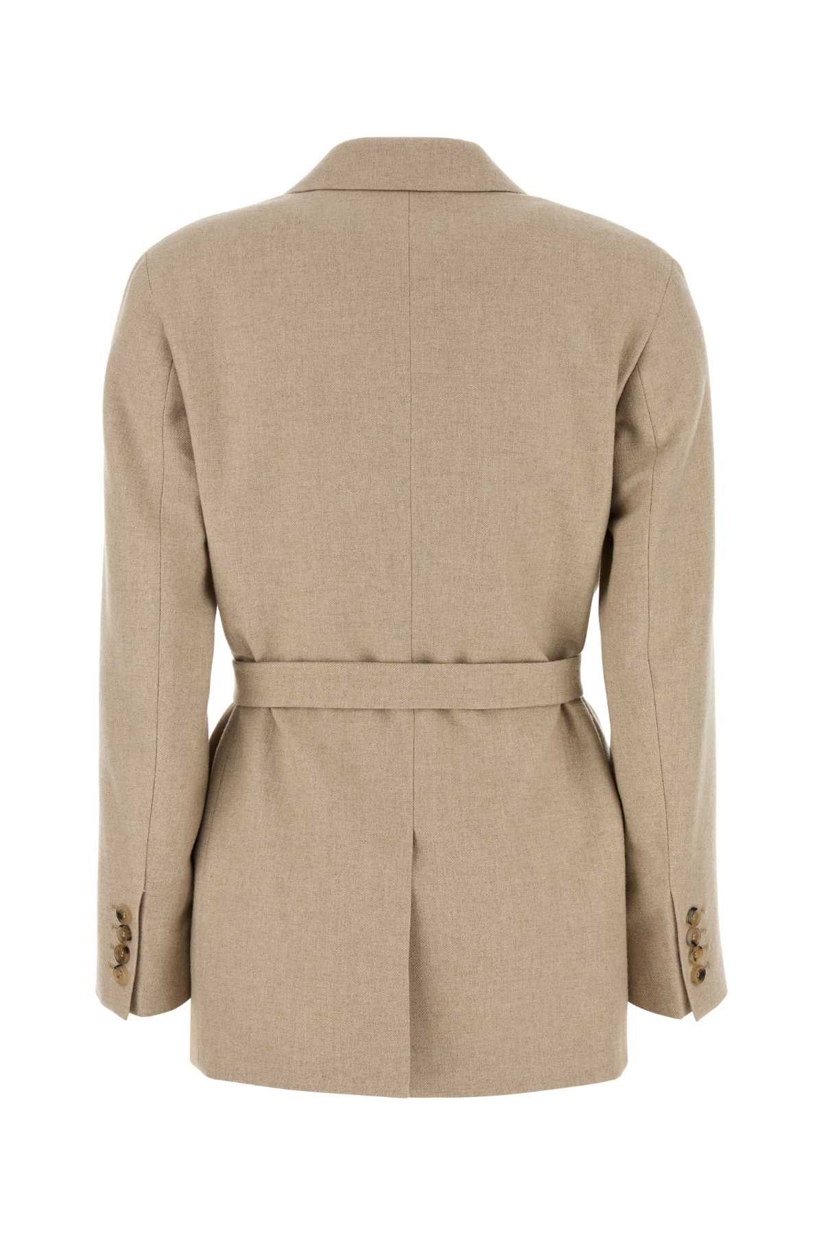 Max Mara Cappuccino Wool Blend Randers Blazer Size M / US 6-8 / IT 42-44 - 2 Thumbnail