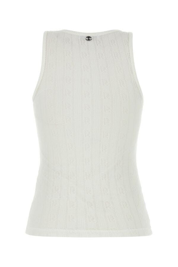 Paco Rabanne White Cotton Tank Top Size S / US 4 / IT 40 - 4 Thumbnail