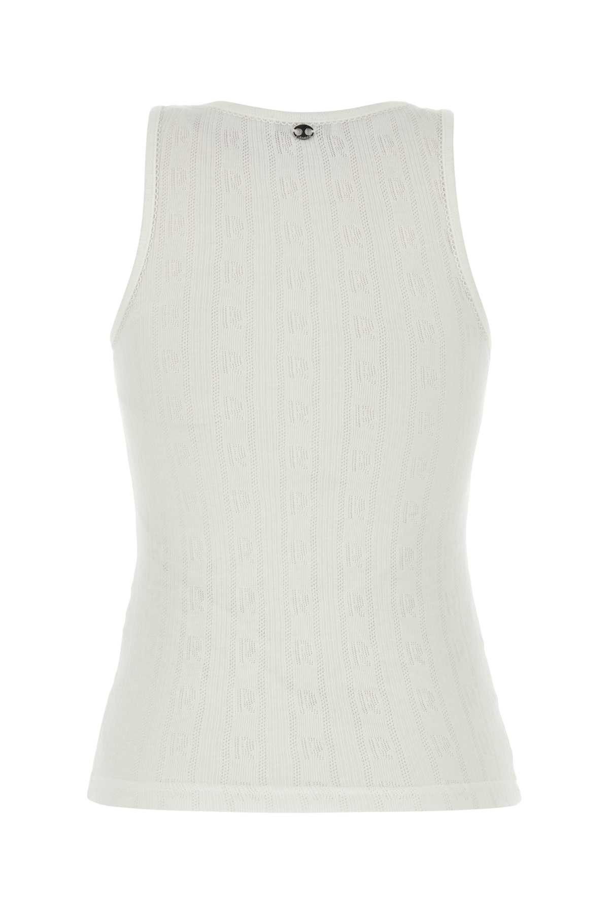 Paco Rabanne White Cotton Tank Top Size S / US 4 / IT 40 - 2 Thumbnail