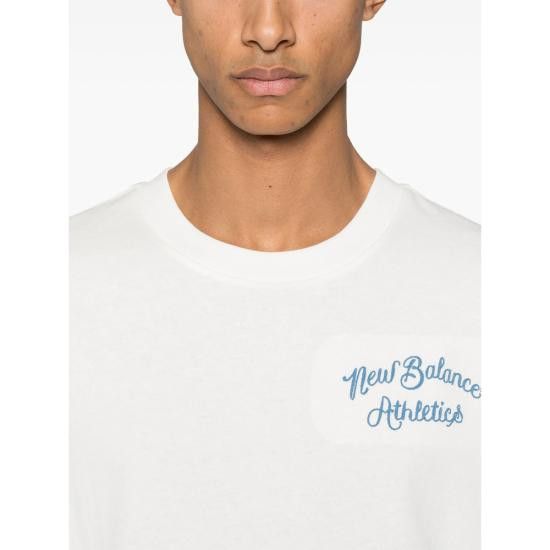 New Balance NEW BALANCE Men T-Shirts MT43556SST WHITE Size US S / EU 44-46 / 1 - 2 Thumbnail