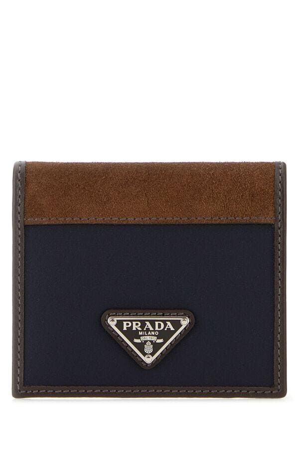 Prada Two-Tone Fabric And Suede Wallet Size ONE SIZE - 3 Thumbnail