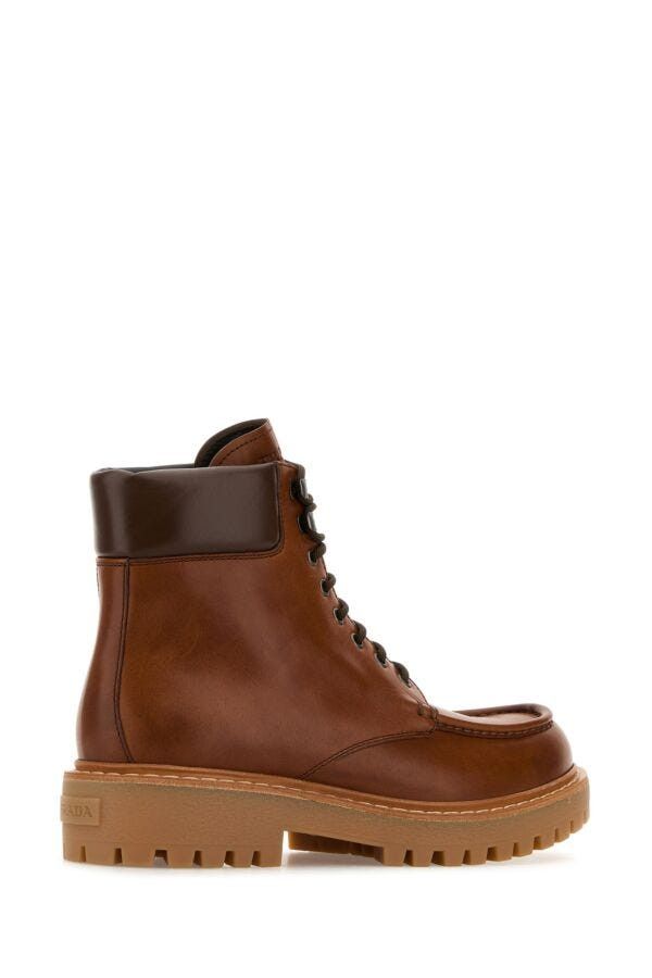 Prada Caramel Leather Ankle Boots Size US 8.5 / EU 41-42 - 5 Thumbnail