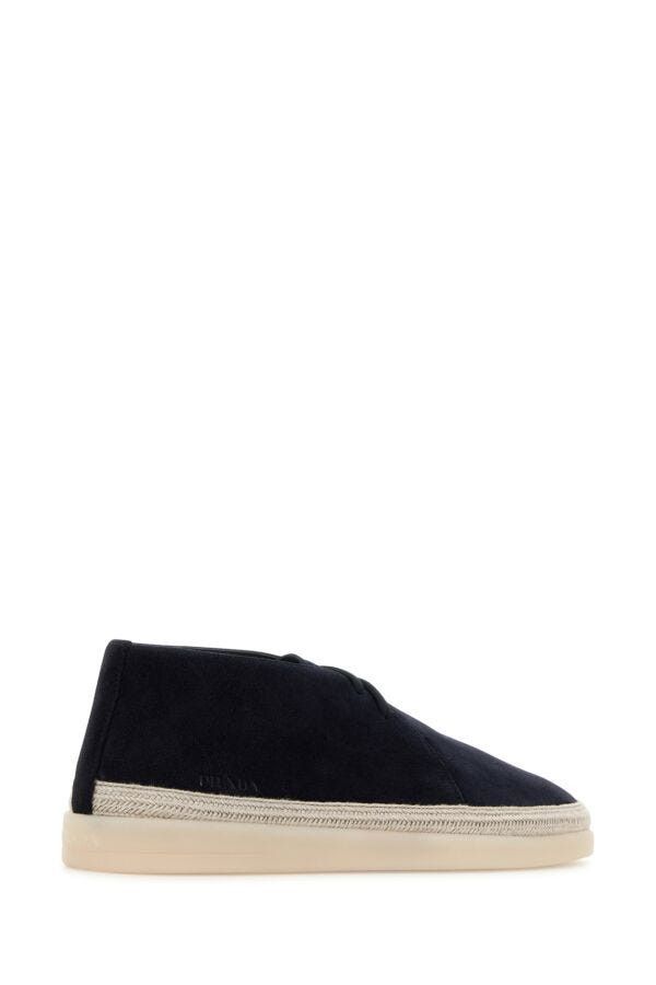 Prada Midnight Blue Suede Ankle Boots Size US 7 / EU 40 - 5 Thumbnail