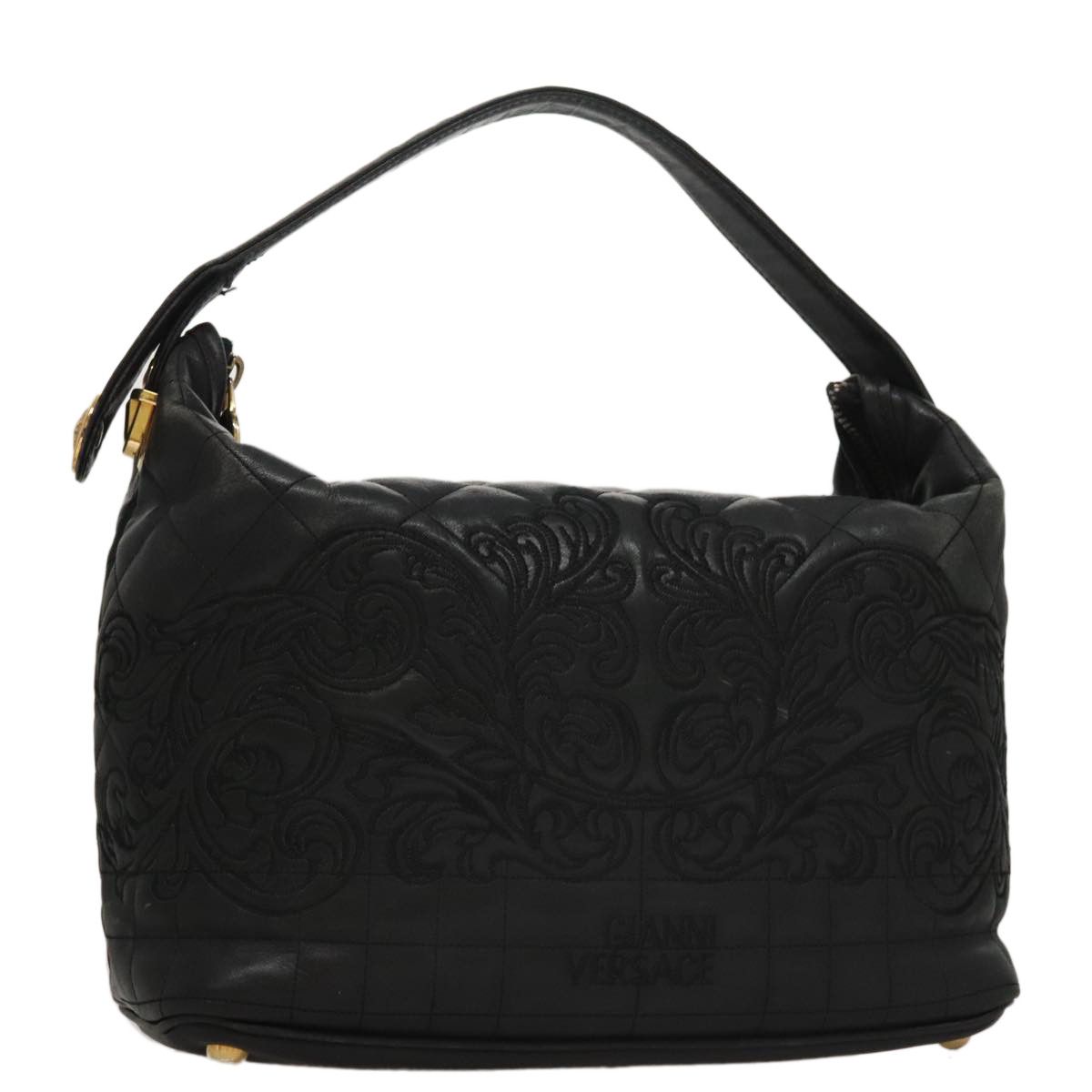 Versace Black Leather Handbag (Pre-Owned) Size ONE SIZE - 16 Thumbnail