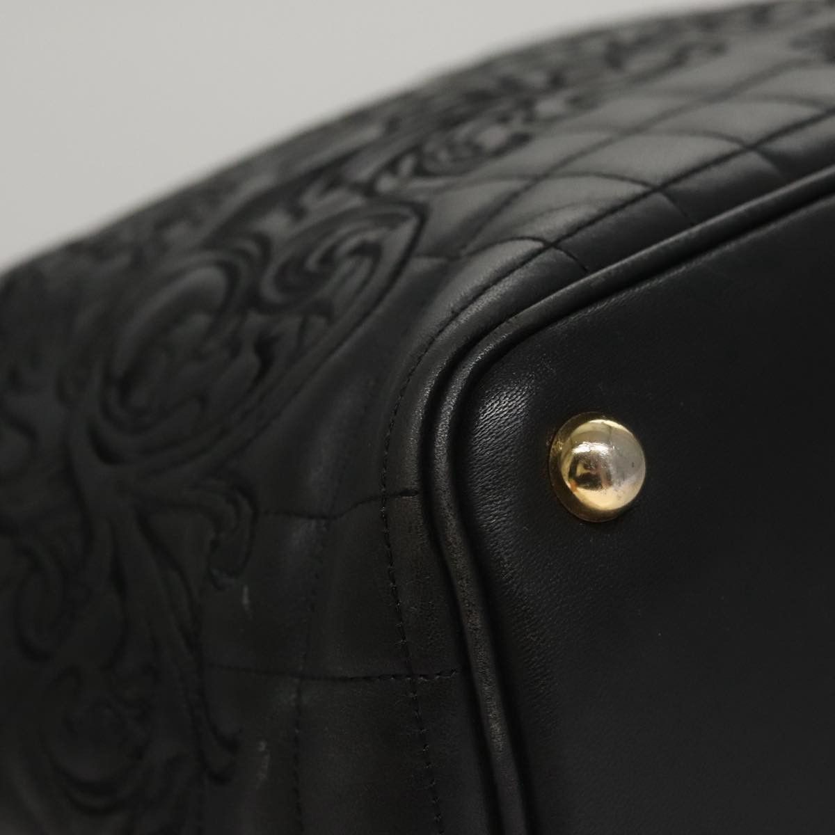 Versace Black Leather Handbag (Pre-Owned) Size ONE SIZE - 7 Thumbnail