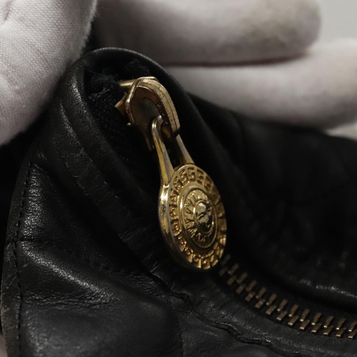 Versace Black Leather Handbag (Pre-Owned) Size ONE SIZE - 11 Thumbnail
