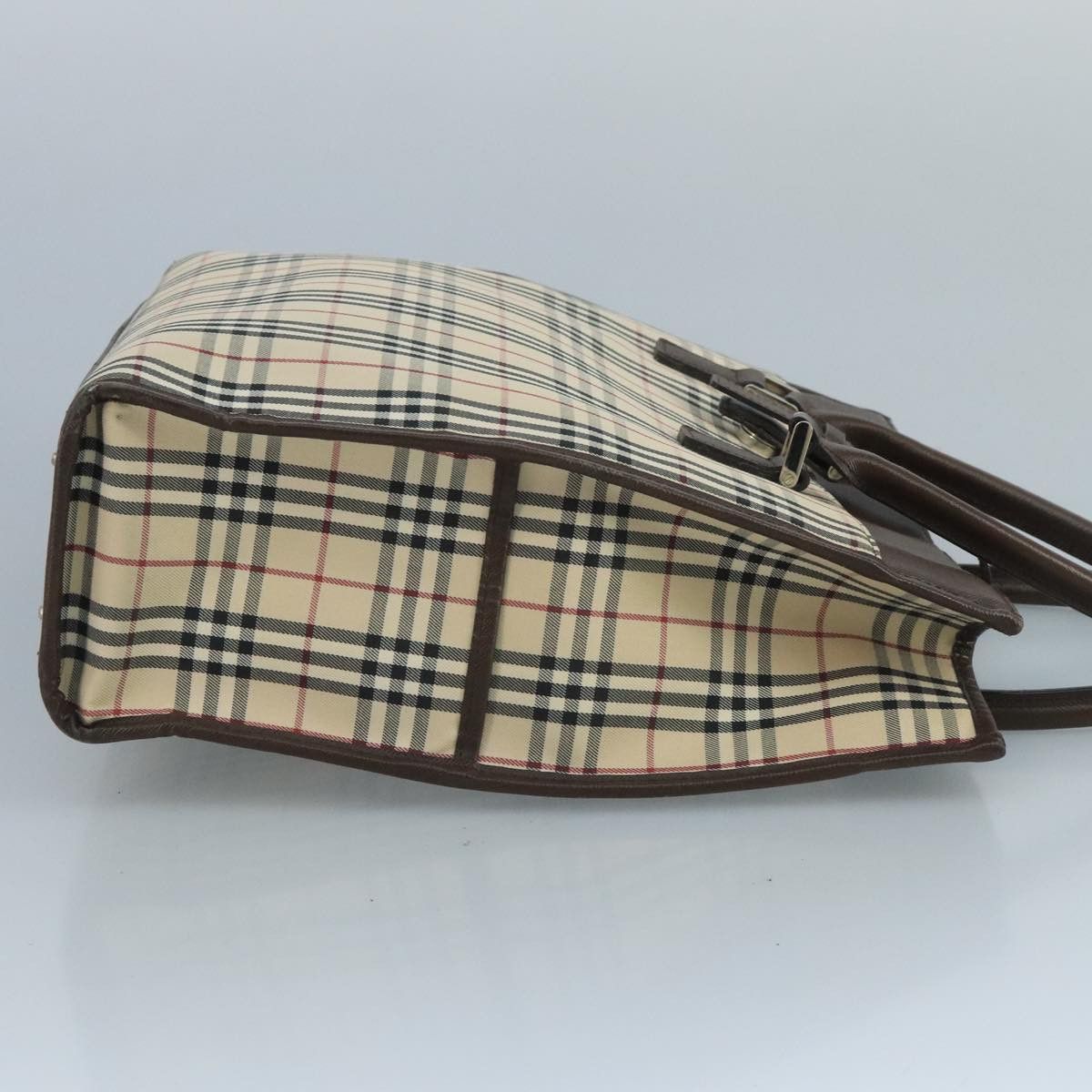 Burberry Nova Check Beige Canvas Tote Bag (Pre-Owned) Size ONE SIZE - 3 Thumbnail