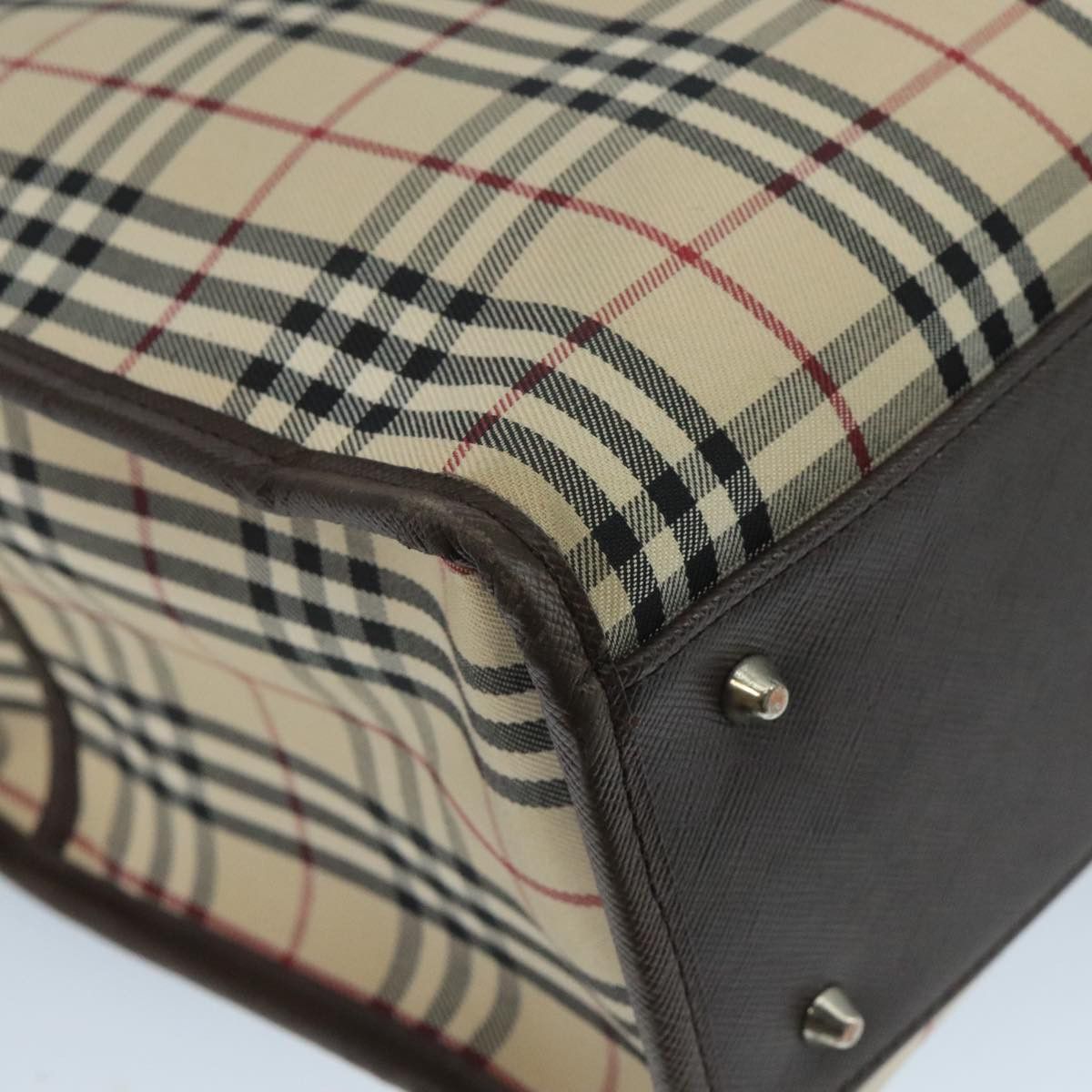 Burberry Nova Check Beige Canvas Tote Bag (Pre-Owned) Size ONE SIZE - 10 Thumbnail
