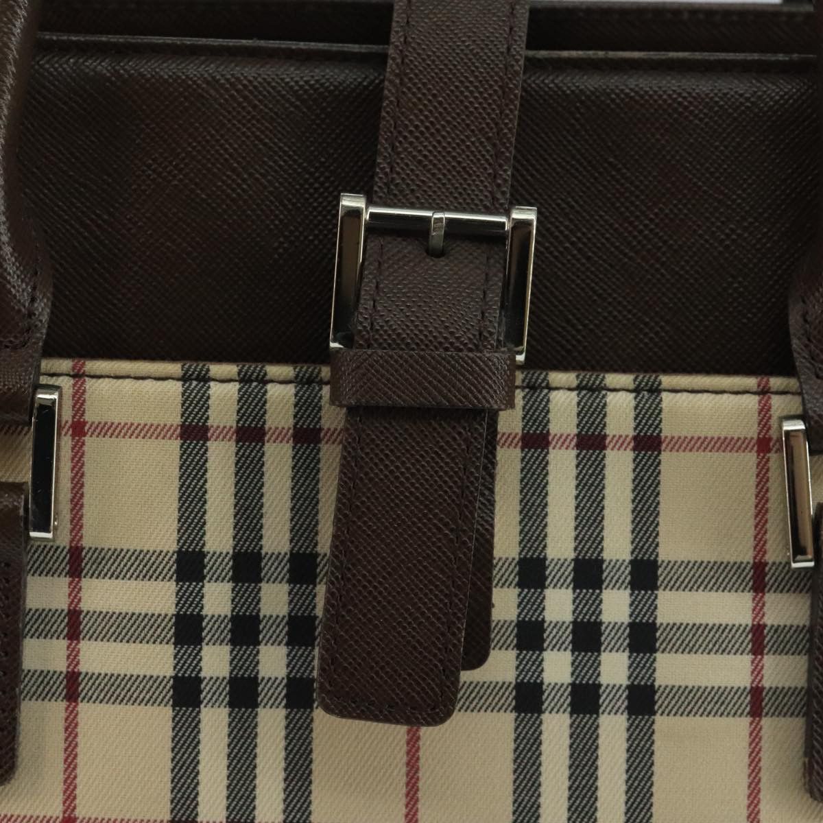Burberry Nova Check Beige Canvas Tote Bag (Pre-Owned) Size ONE SIZE - 14 Thumbnail