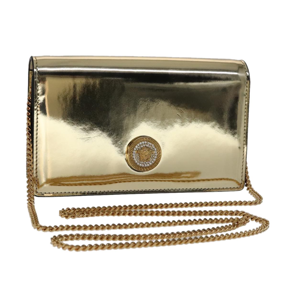 Versace Medusa Gold Patent Leather Shoulder Bag (Pre-Owned) Size ONE SIZE - 15 Thumbnail