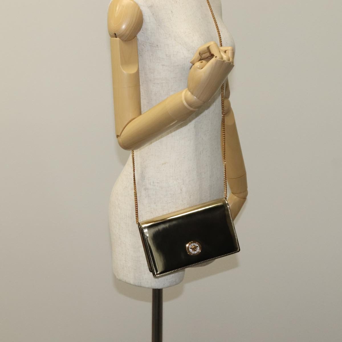 Versace Medusa Gold Patent Leather Shoulder Bag (Pre-Owned) Size ONE SIZE - 14 Thumbnail