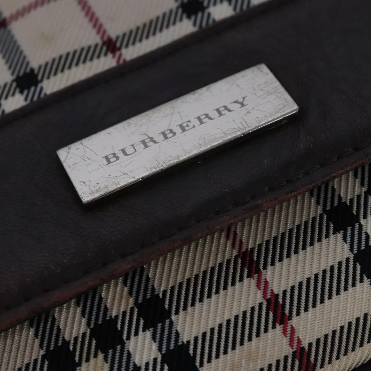 Burberry Nova Check Beige Canvas Shoulder Bag (Pre-Owned) Size ONE SIZE - 12 Thumbnail