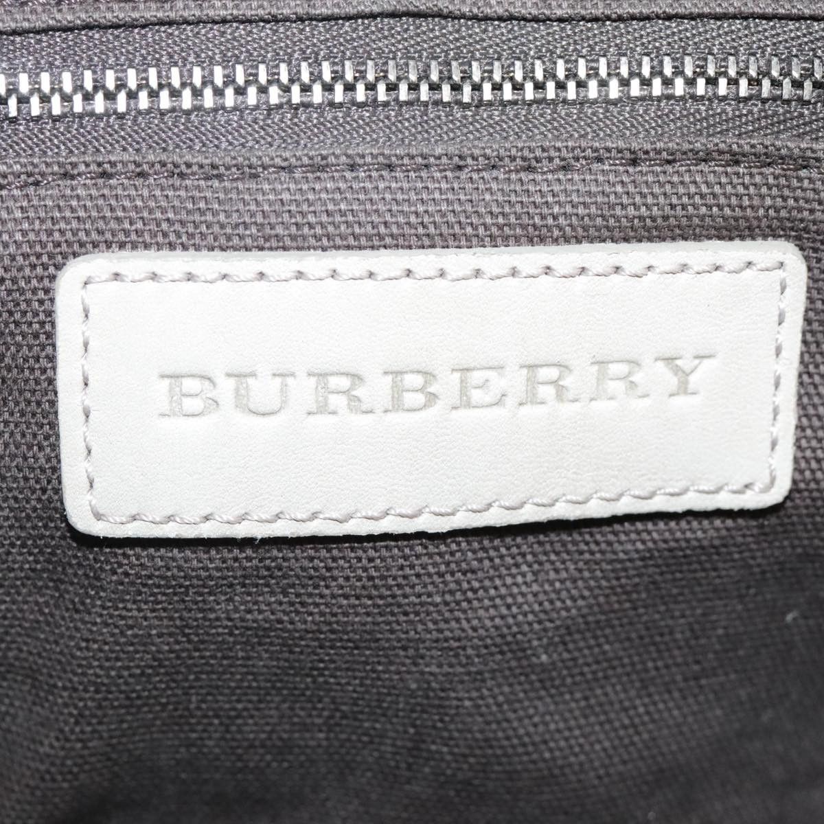 Burberry Smoke Check Grey Canvas Handbag (Pre-Owned) Size ONE SIZE - 15 Thumbnail