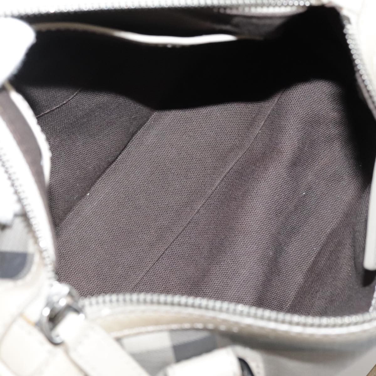 Burberry Smoke Check Grey Canvas Handbag (Pre-Owned) Size ONE SIZE - 13 Thumbnail