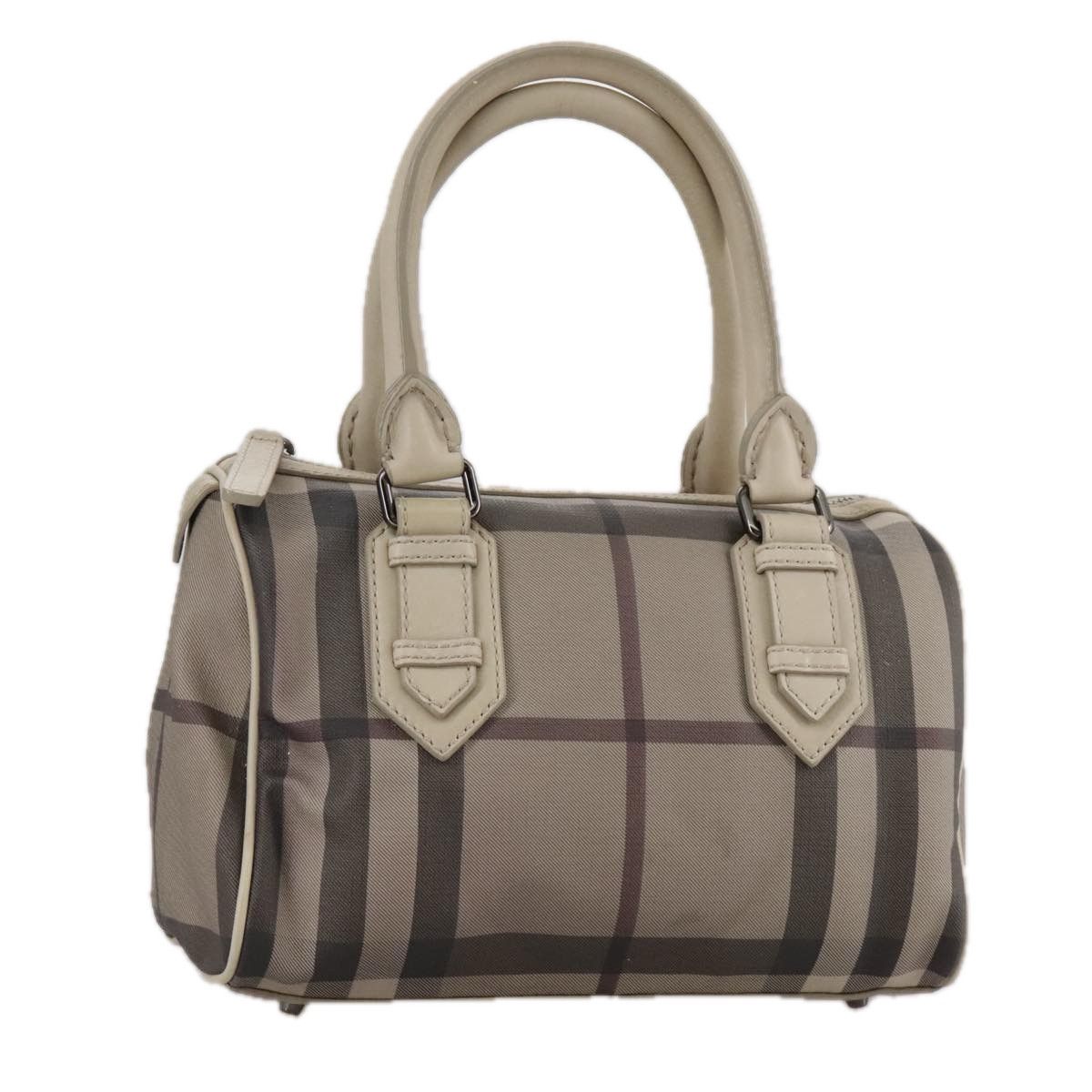 Burberry Smoke Check Grey Canvas Handbag (Pre-Owned) Size ONE SIZE - 17 Thumbnail