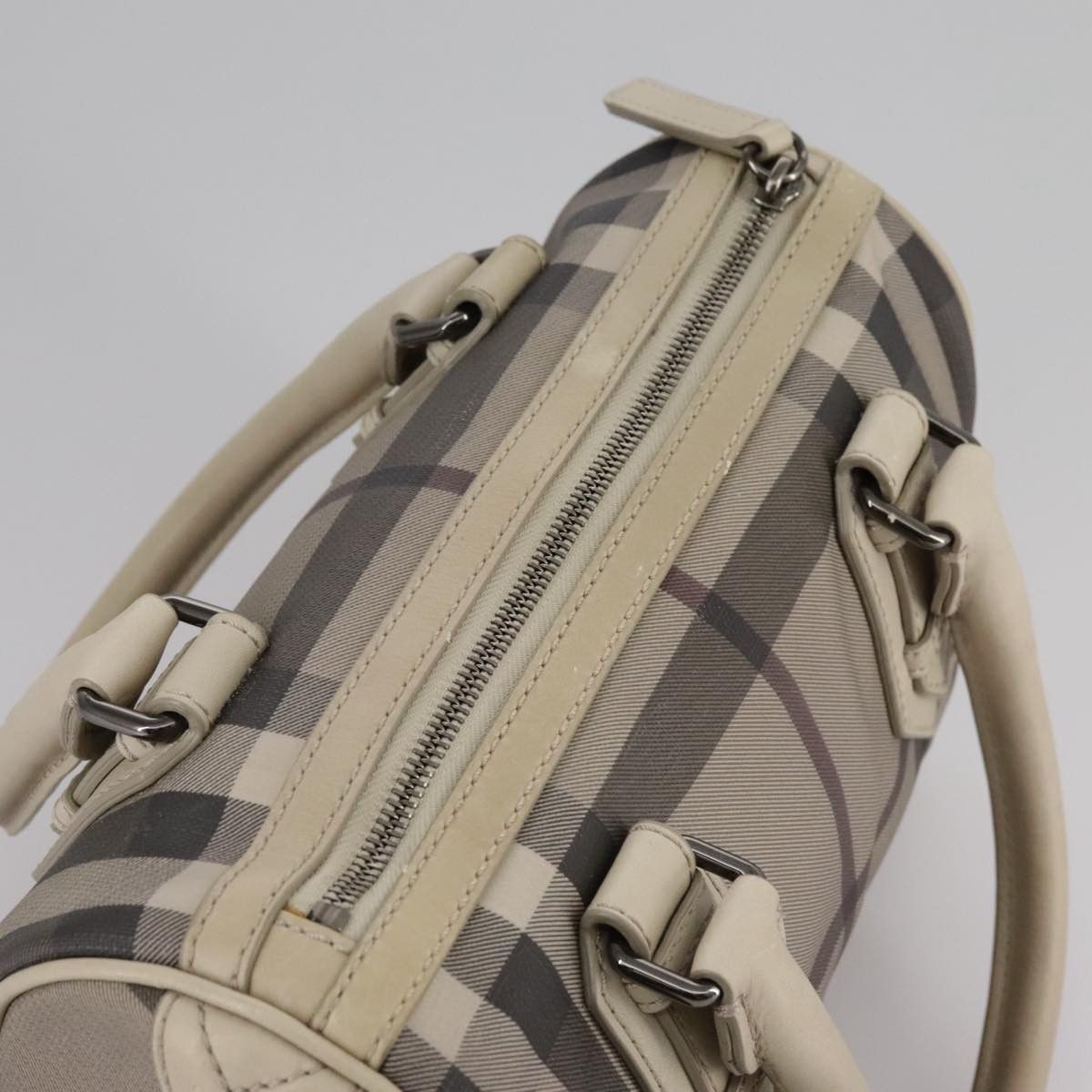 Burberry Smoke Check Grey Canvas Handbag (Pre-Owned) Size ONE SIZE - 18 Thumbnail