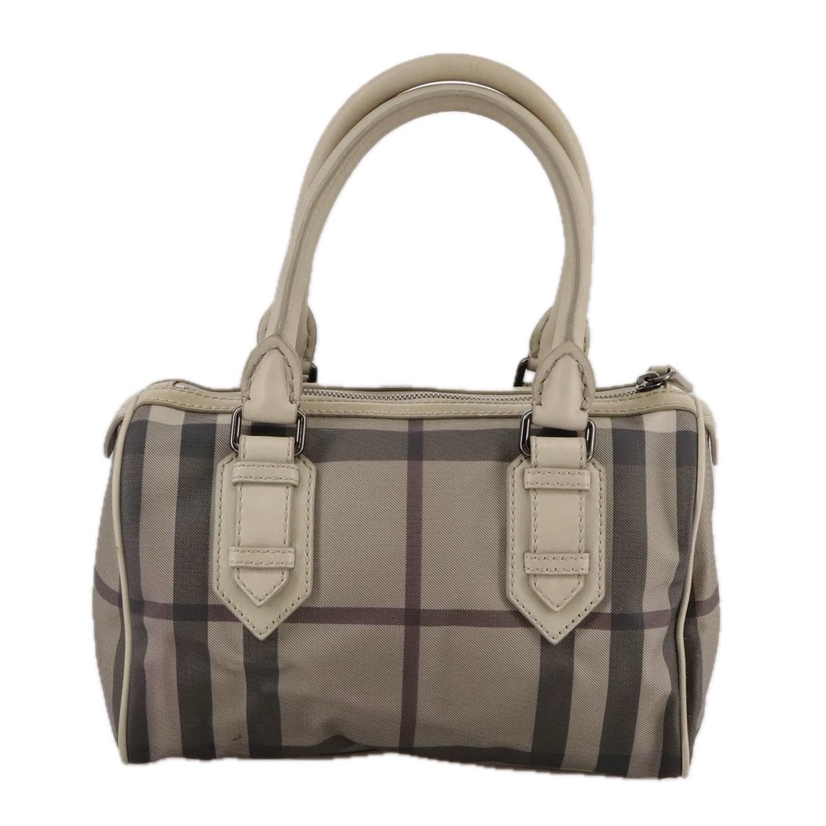 Burberry Smoke Check Grey Canvas Handbag (Pre-Owned) Size ONE SIZE - 2 Thumbnail