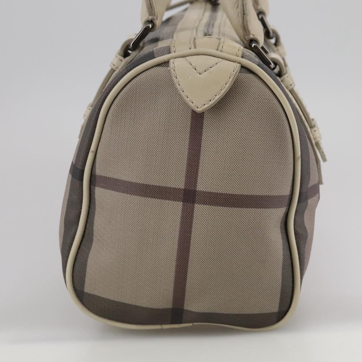 Burberry Smoke Check Grey Canvas Handbag (Pre-Owned) Size ONE SIZE - 3 Thumbnail