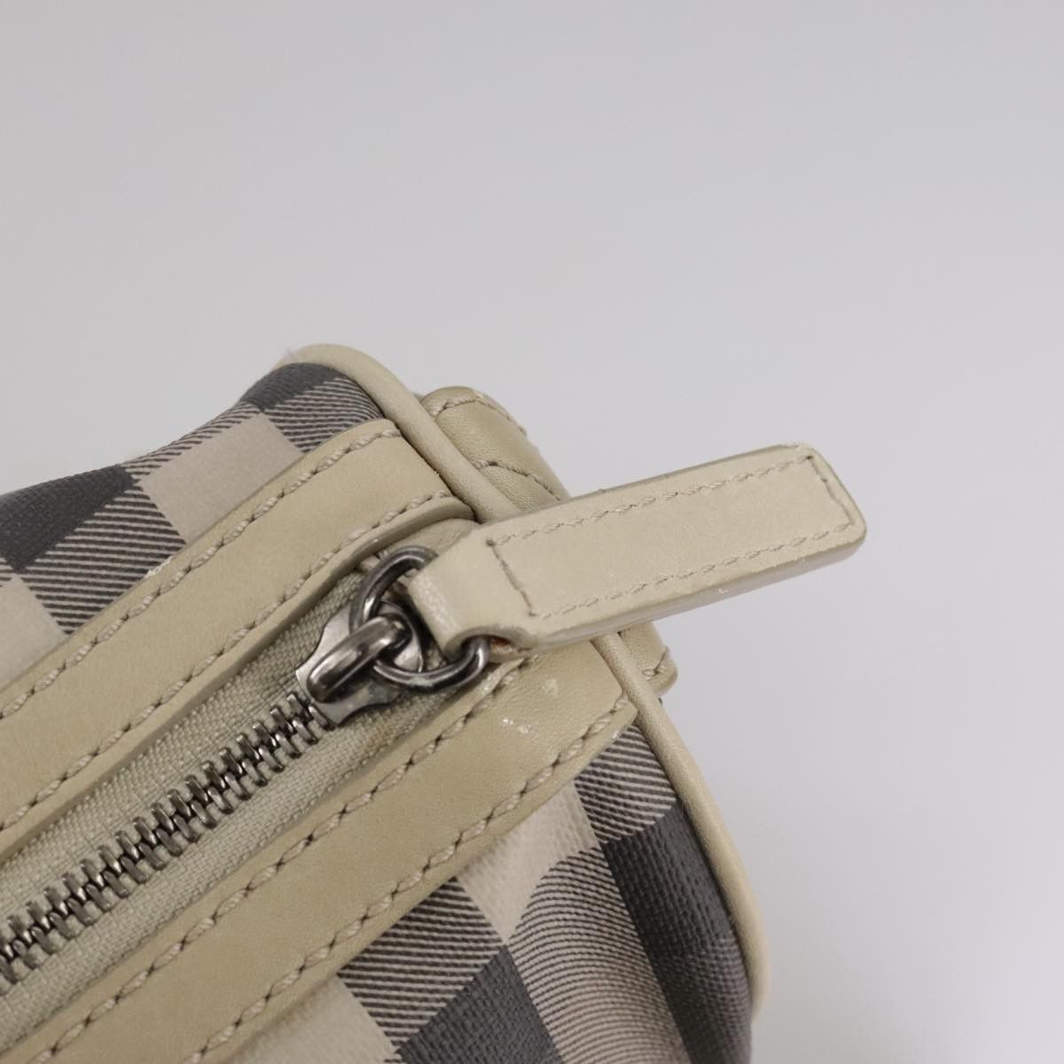 Burberry Smoke Check Grey Canvas Handbag (Pre-Owned) Size ONE SIZE - 11 Thumbnail