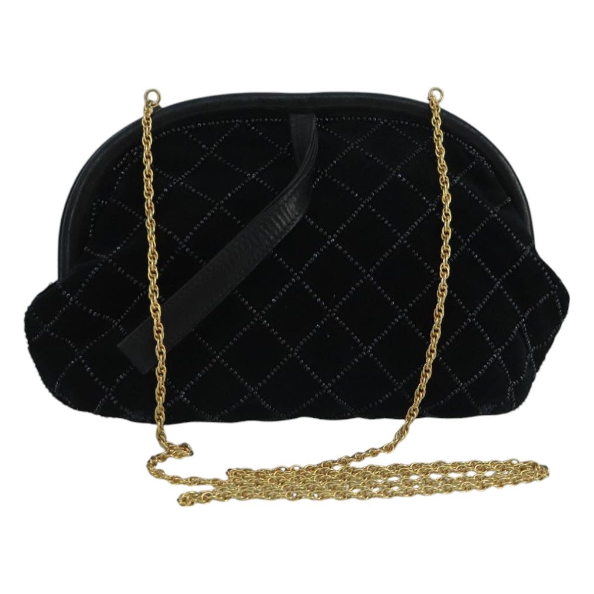 Bally Black Velvet Shoulder Bag (Pre-Owned) Size ONE SIZE - 14 Thumbnail