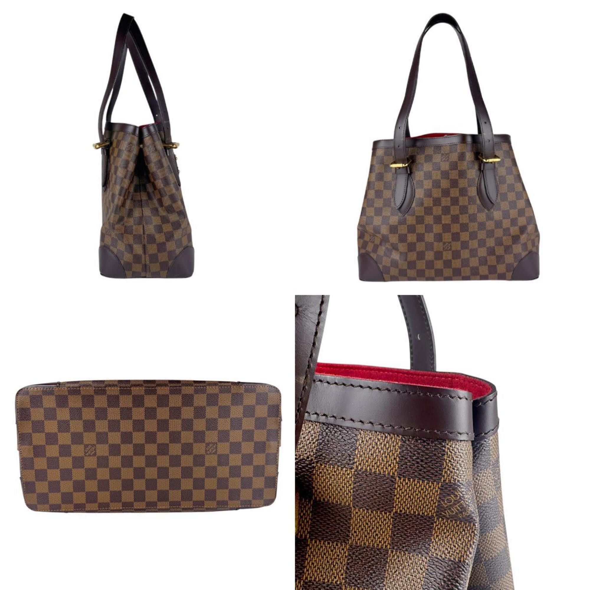 Louis Vuitton Shoulder Bag Damier Hampstead MM Canvas Brown Gold Women's N51204 n1023