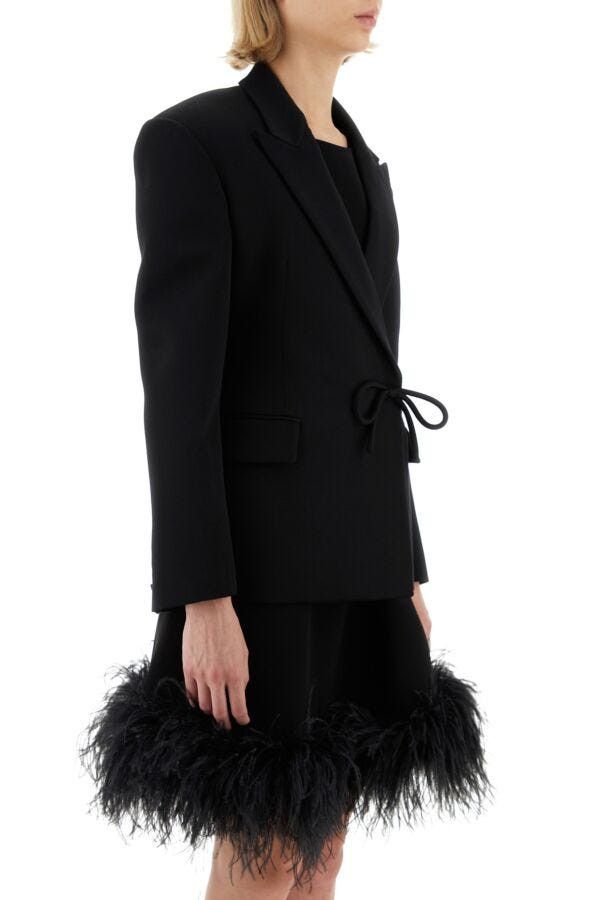 Valentino Black Wool Blazer Size S / US 4 / IT 40 - 5 Thumbnail