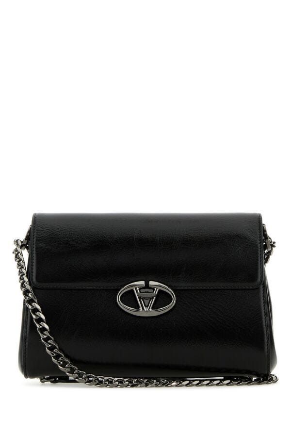 Valentino Black Leather Vlogo Shoulder Size ONE SIZE - 3 Thumbnail