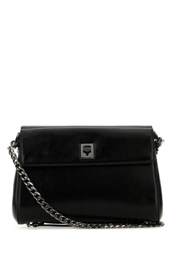 Valentino Black Leather Vlogo Shoulder Size ONE SIZE - 5 Thumbnail