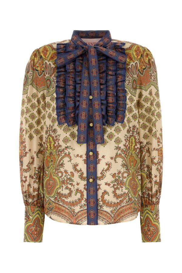 Valentino Printed Muslin Shirt Size M / US 6-8 / IT 42-44 - 3 Thumbnail